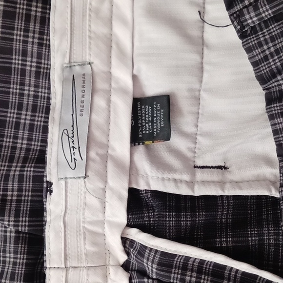 Greg Norman Blue Plaid Golf Shorts - Picture 4 of 5